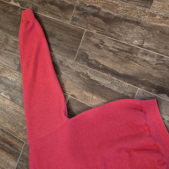 Port & Co Heather Red Fleece Crewneck Long Sleeve Sweatshirt, Women's S Men's XS - Picture 5 of 14